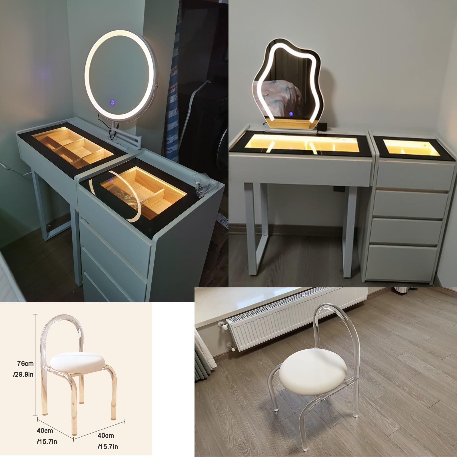 天板（鏡付き）が折りたためるドレッサーテーブル （椅子は別売りです）送料込み 楽天市場】[ポイント5倍! 10/19 0:00-10/20 23:59] ドレッサー